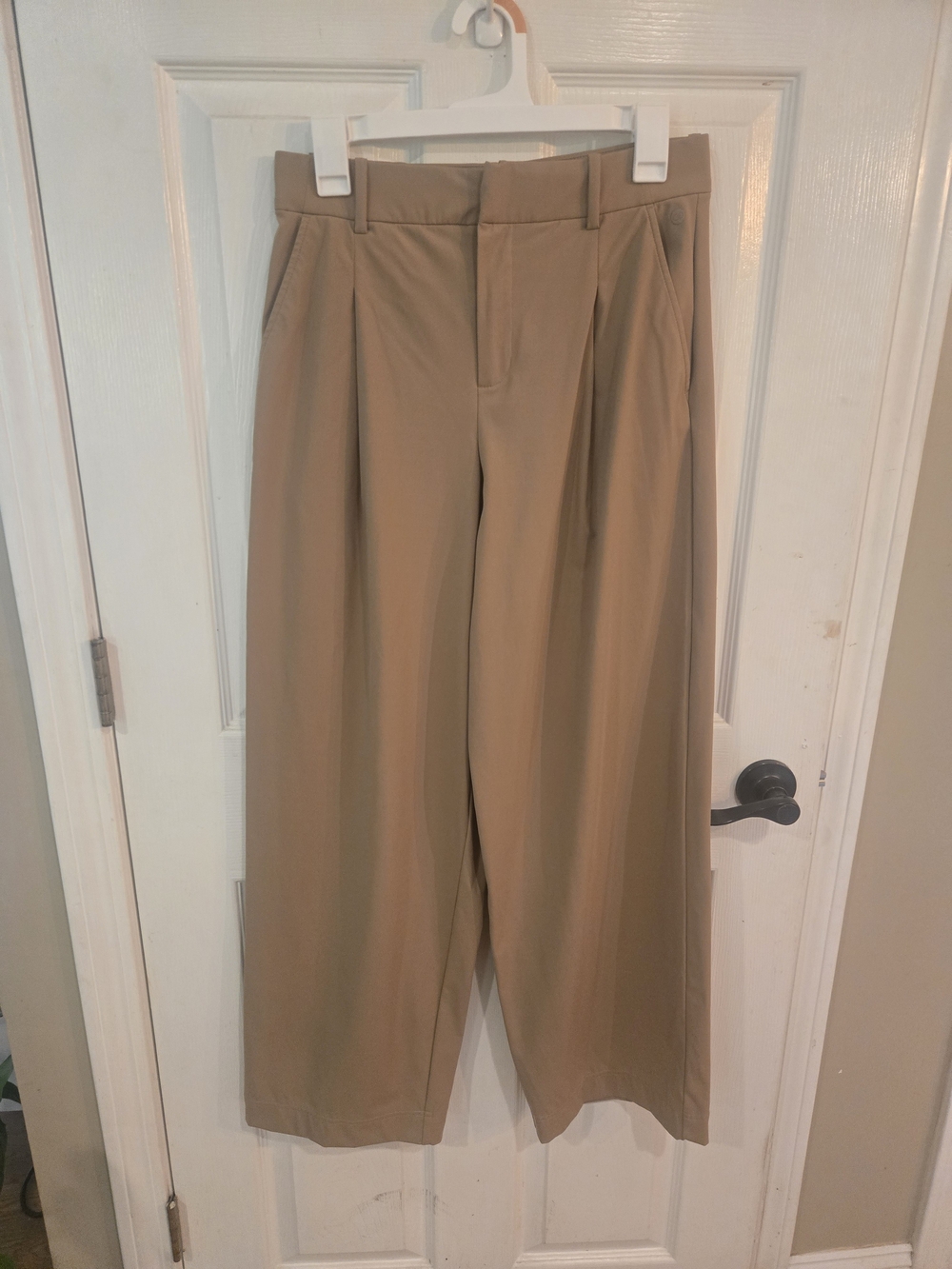 Wide-Leg Trousers in Taupe — Tailored Women's Pants By Calla